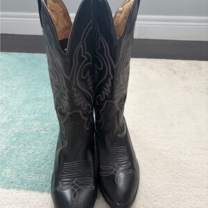 Boulet Black Cowboy Boots